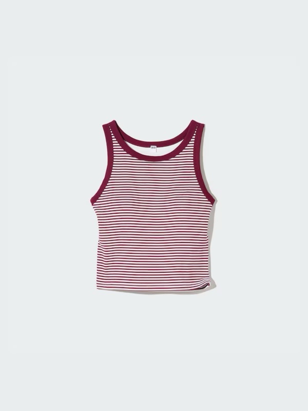 Uniqlo Ribbed Cropped Sleeveless Bra Top (Stripe)